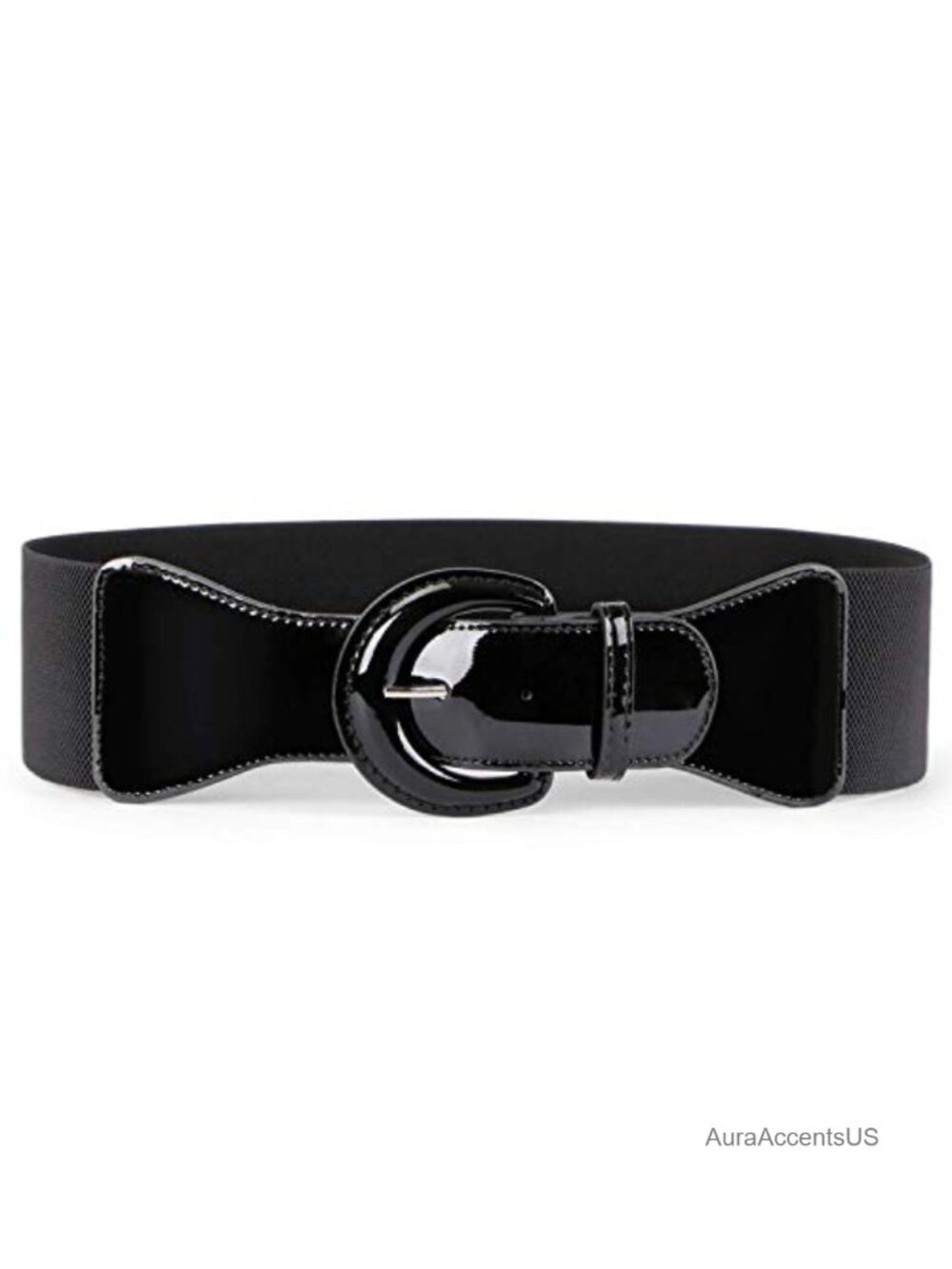 Women's Wide Elastic Waist Belt Vintage Chunky Buckle Stretch